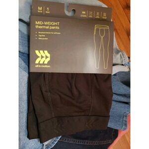 All In Motion Mid Weight Thermal Pants Black Size M